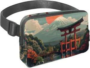 Waist Pack for Women Men, Outdoor Waist Bag Fanny Pack, Slim Running Belt Bum Bag for Walking Jogging Hiking Traveling Workout - Itsukushima Shrine Symbol