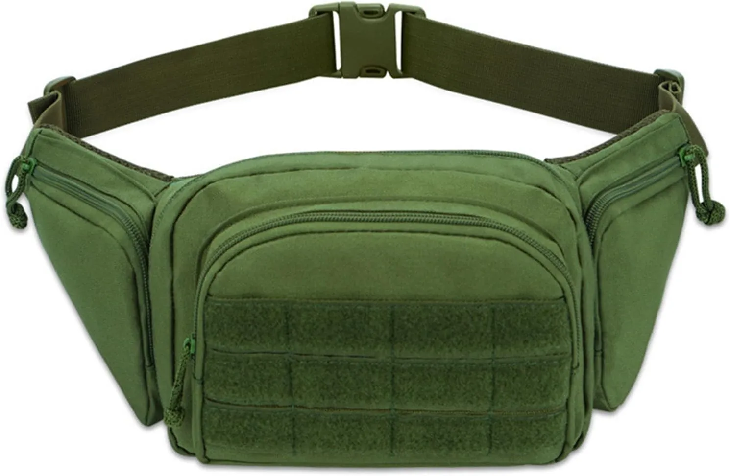 Waist Packs - Camping Waist Bag with 5 Pockets - Multifunctional, Adjustable Strap, Perfect for Sports, Travel, Running, & Camping - All-in-One Organizer, Army Green