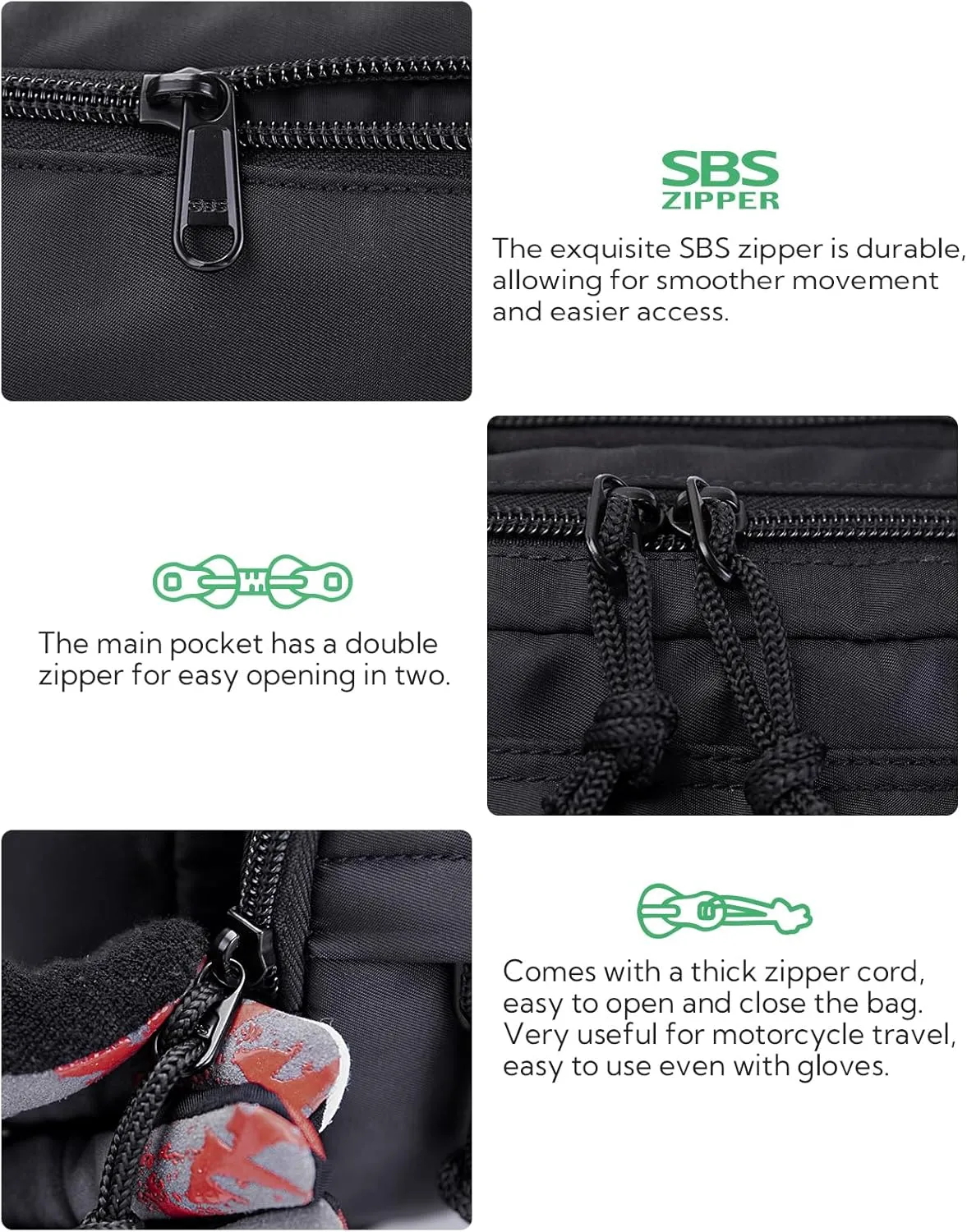 WATERFLY Fanny Pack Waist Packs: Crossbody Belt Bag Fanny Packs for Women Men with 5 Zipper Pockets Adjustable Strap Waist Bag Hip Pack for Traveling Cycling Running Hiking