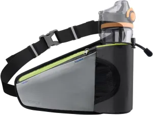 WATERFLY Running Water Bottle Belt: Hydration Fanny Pack Waist Bag for Women Men with Bottle Holder Hip Pack for Runners Walking Hiking Jogging