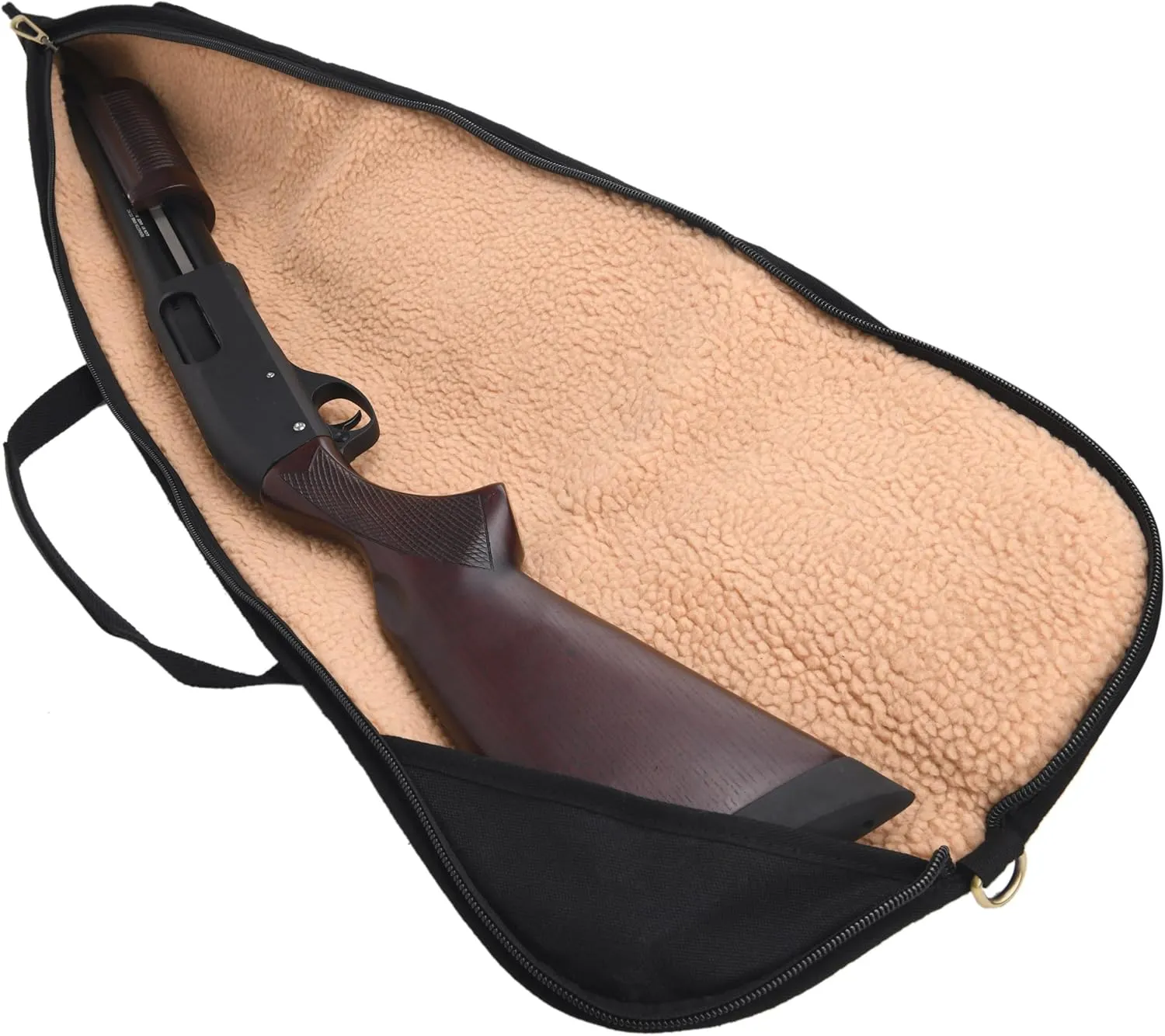 WAYNE'S DOG 52" 38" Soft Gun Case for Rifle & Shotgun, Canvas Leather Rifle Storage Bag with Lambs Wool Fully Protective