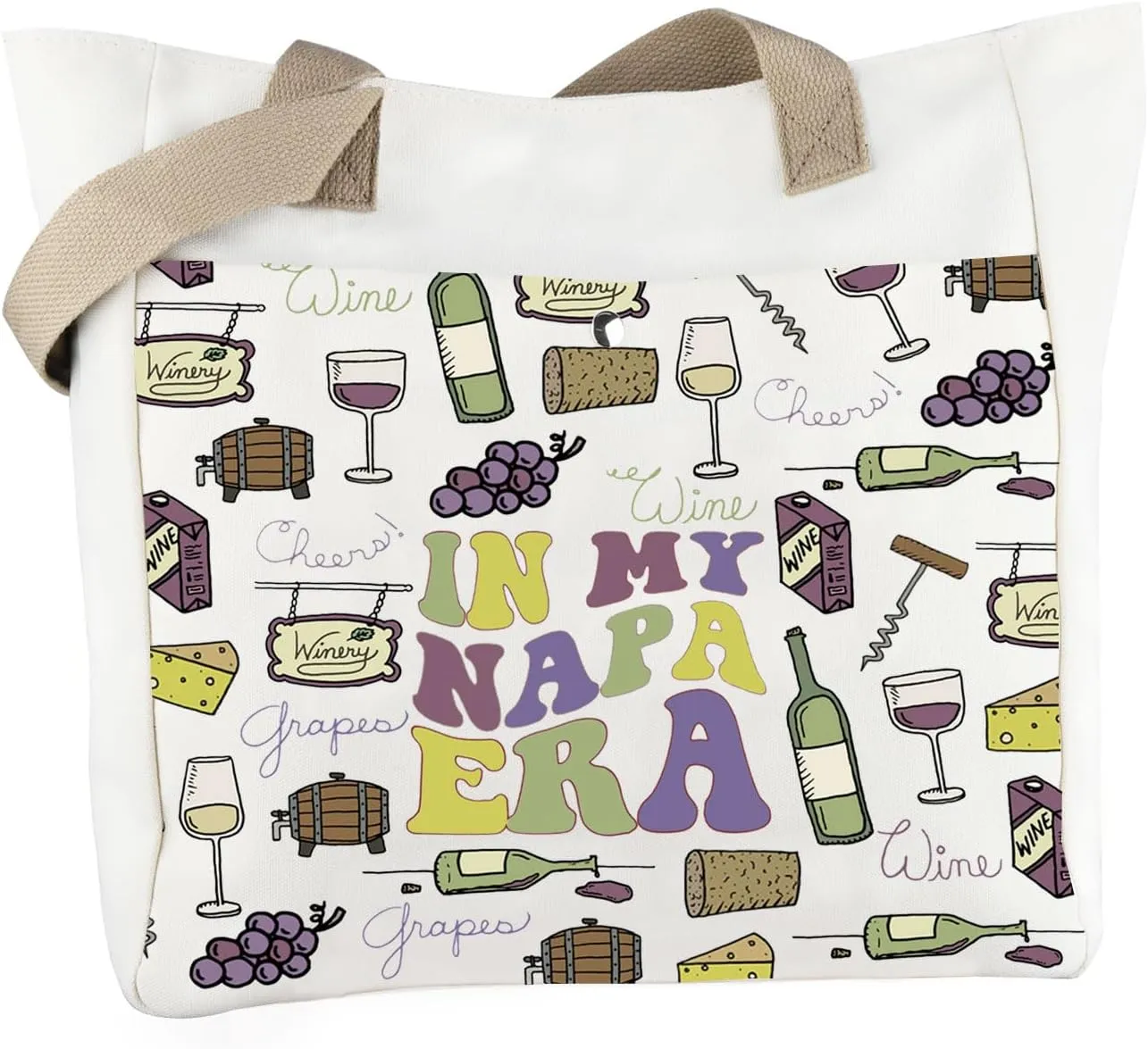 WCGXKO Napa Valley Gift Napa Themed Gift In My Napa Era Tote Bag Trip Gift California Vacation Gift