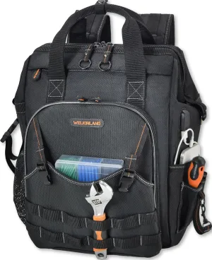 WELKINLAND 55-Pockets Tool backpack, Tool bag backpack, Backpack tool bag, Tool back pack, Electrician backpack, Tool backpacks hvac, Tools backpack heavy duty