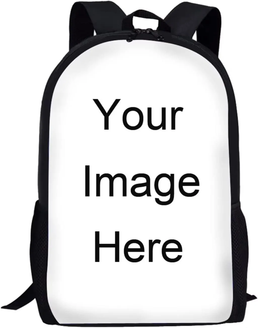 WELLFLYHOM Custom Backpack School Supplies for Teen Girls Boys Personalize Bookbag with Your Own Images/Family Photo/Name Design Schoolbag 16 Inch Bagpack Rucksack DIY Gifts for Your Child