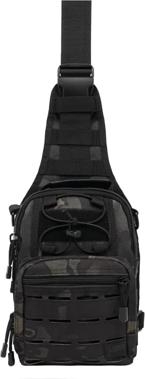 WOLF TACTICAL Compact EDC Sling Bag - Concealed Carry Shoulder Bag for Range, Travel, Hiking, Outdoor Sports