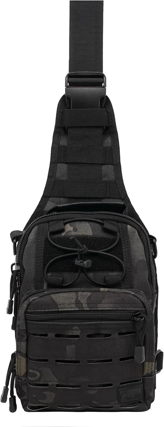 WOLF TACTICAL Compact EDC Sling Bag - Concealed Carry Shoulder Bag for Range, Travel, Hiking, Outdoor Sports