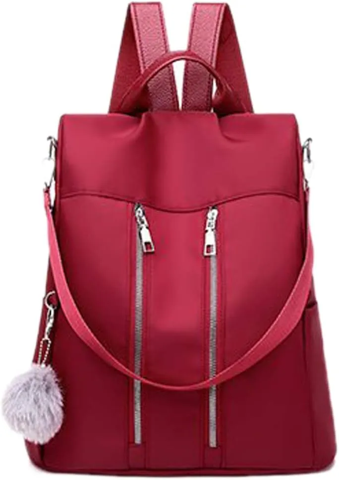 Women Backpack Purse Waterproof Nylon Anti-theft Rucksack Lightweight Fashion Shoulder Bag Travel Daypack for Ladies