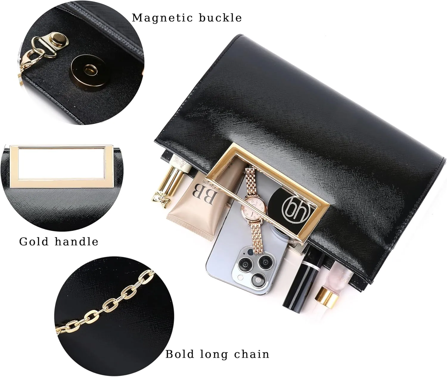 Women Clutch Purse Fashion PU leather handbag/shoulder bag women's eveing bag Christmas gift.
