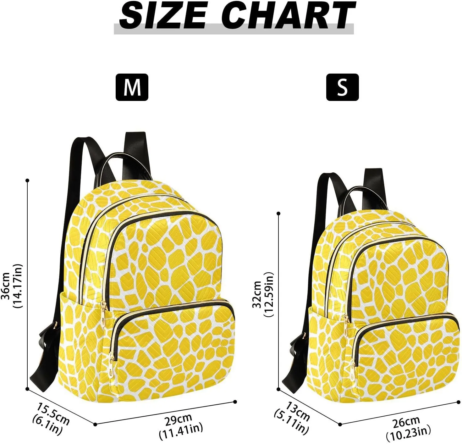 Women Fashion Backpack Purse Yellow Lizard Skin Texture Mini Travel Backpack Ladies Shoulder Bag Work Daypack 14L