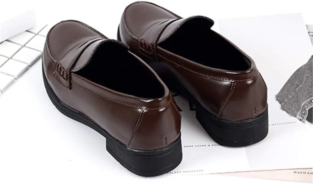 Women JK Uniform Dress Shoes Slip on Oxford Shoes Japanese Anime Cosplay Props