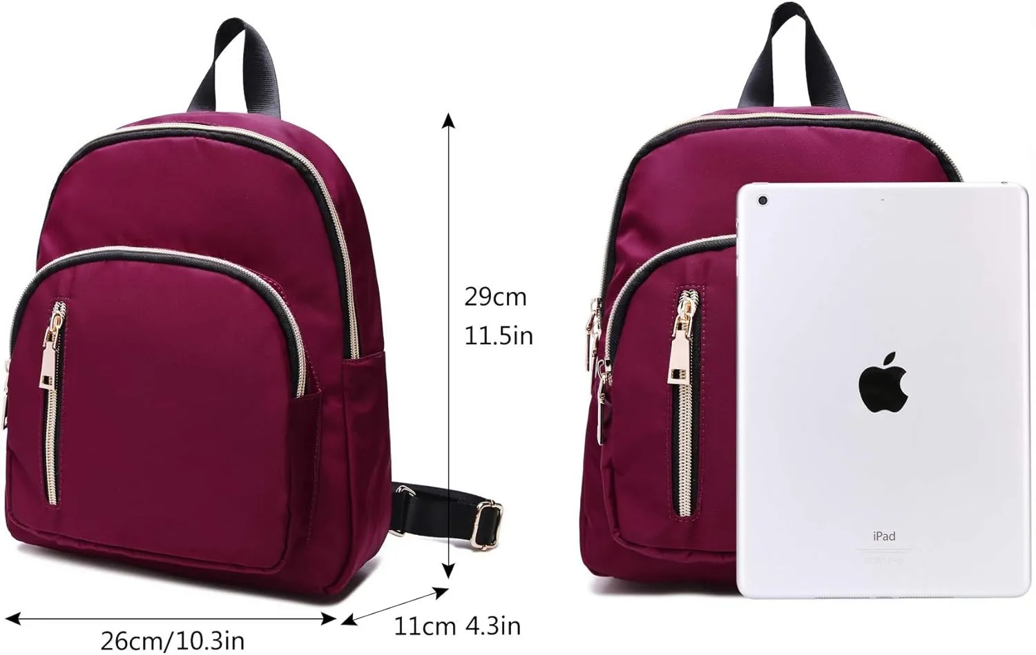 Women Mini Backpack Purse Water resistant Nylon Fashion College Bag Casual Daypack