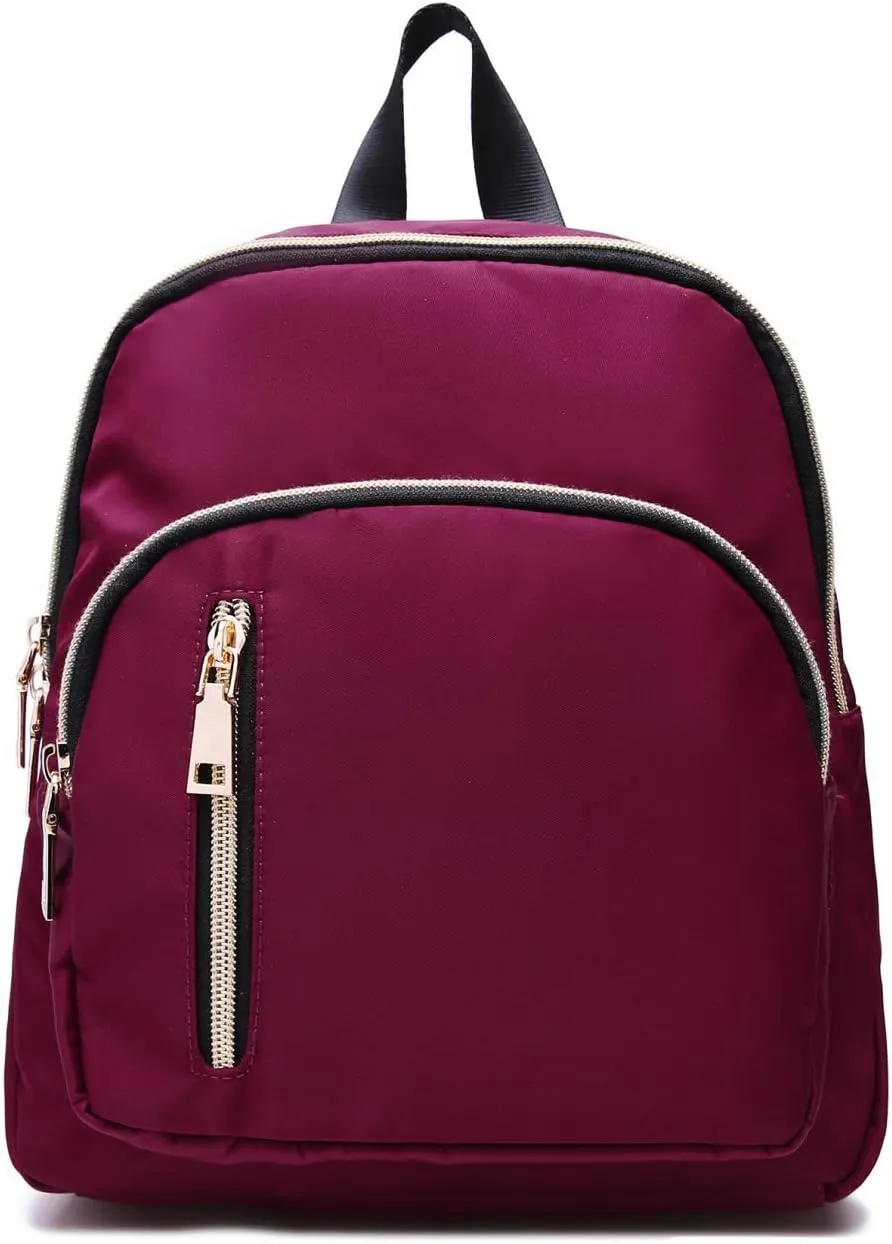 Women Mini Backpack Purse Water resistant Nylon Fashion College Bag Casual Daypack