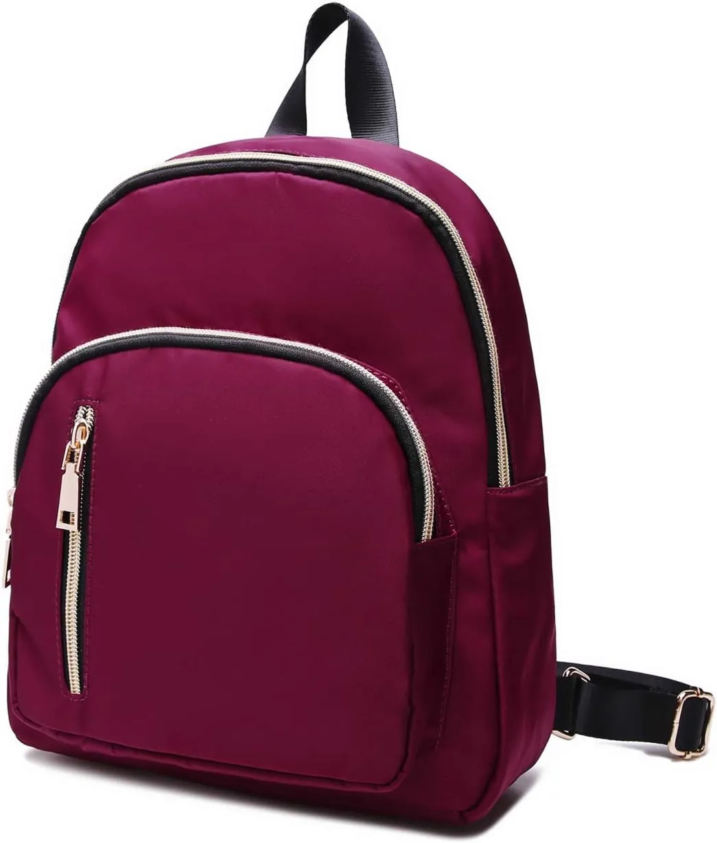 Women Mini Backpack Purse Water resistant Nylon Fashion College Bag Casual Daypack