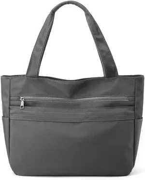 Women Nylon Handbag Waterproof Shoulder Bag Multi Pockets Top Handle Casual Lightweight Tote