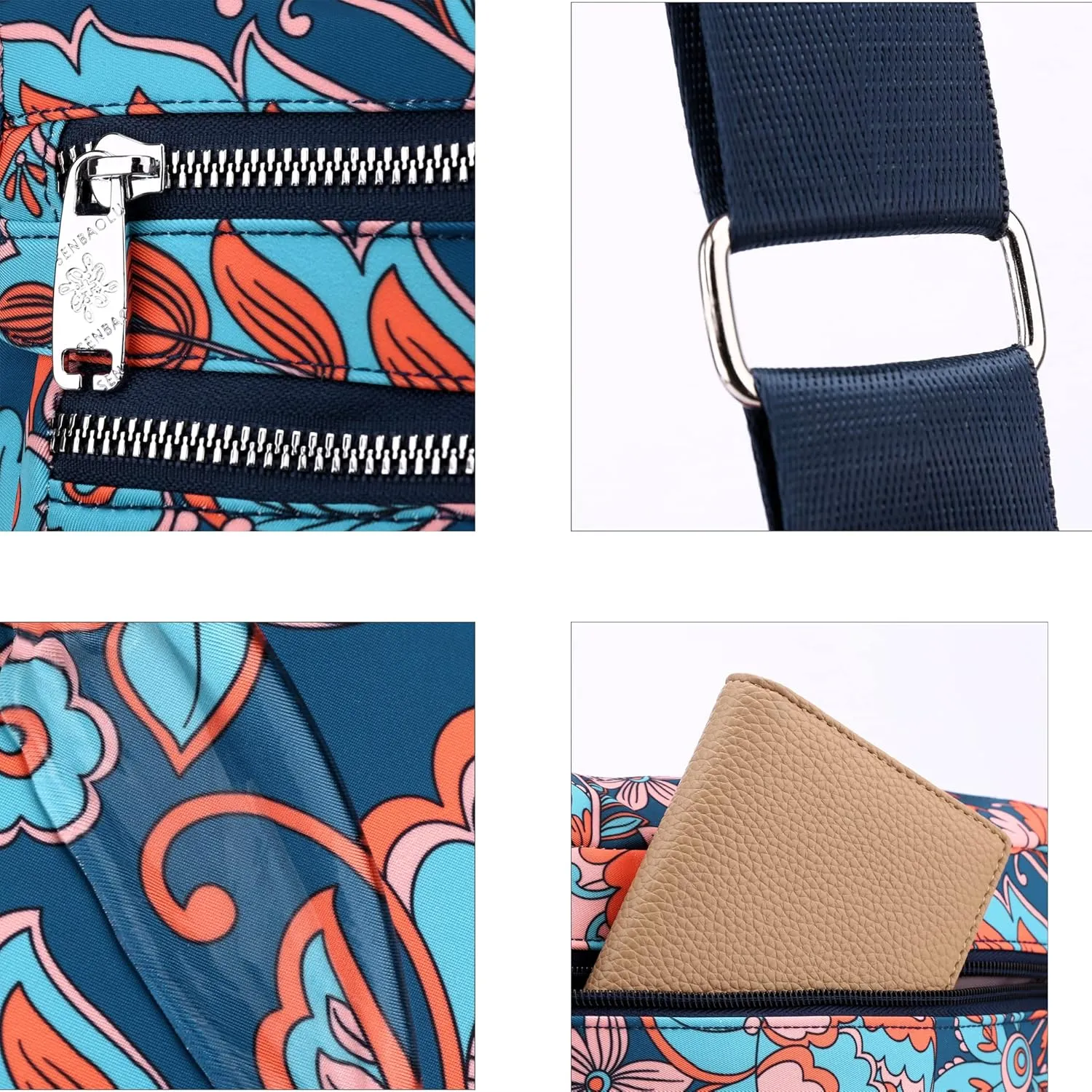 Women Shoulder Handbag Multiple Pockets Bag Ladies Tote Top Handle Satchel Crossbody Purse