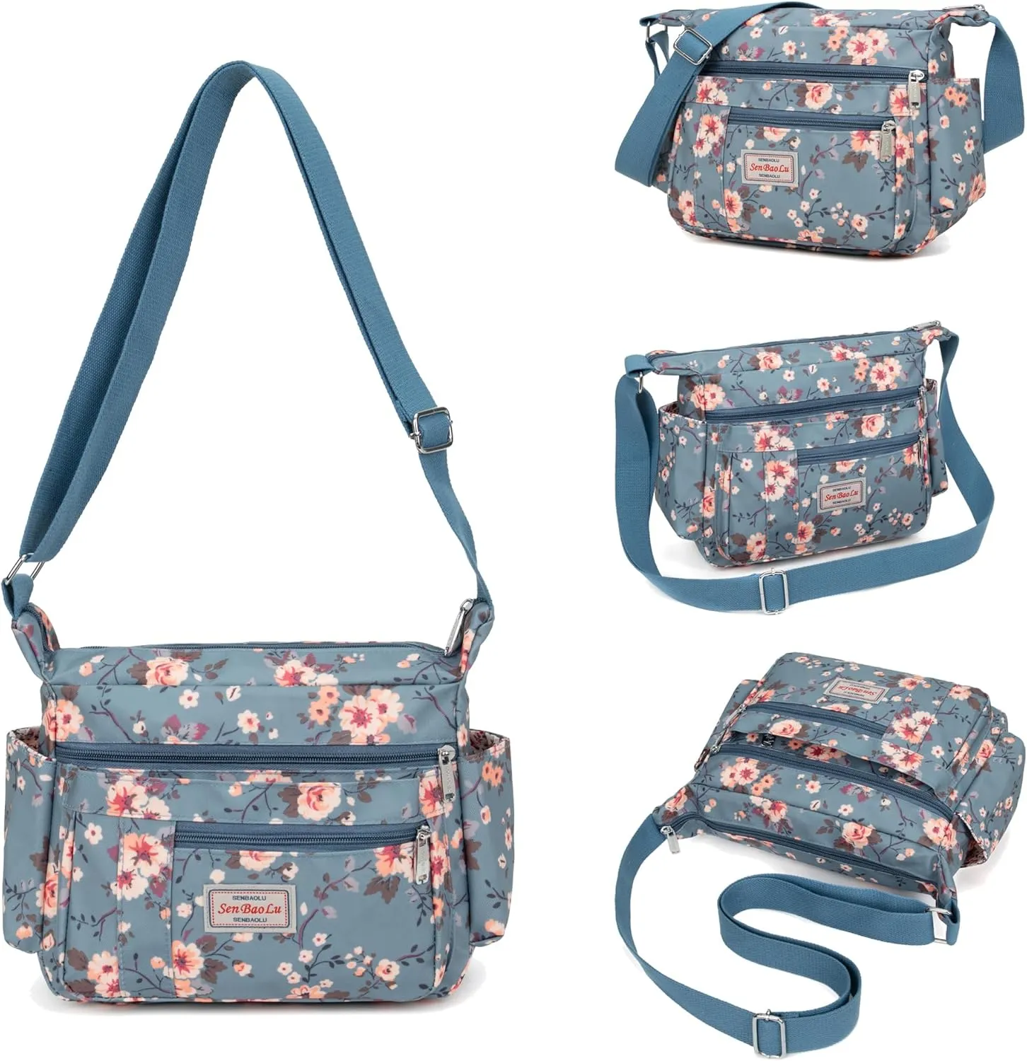 Women Shoulder Handbag Multiple Pockets Bag Ladies Tote Top Handle Satchel Crossbody Purse