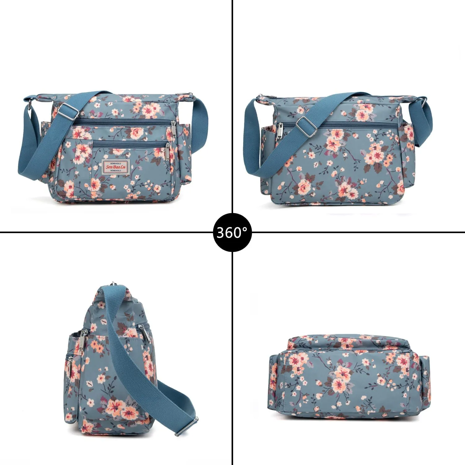 Women Shoulder Handbag Multiple Pockets Bag Ladies Tote Top Handle Satchel Crossbody Purse