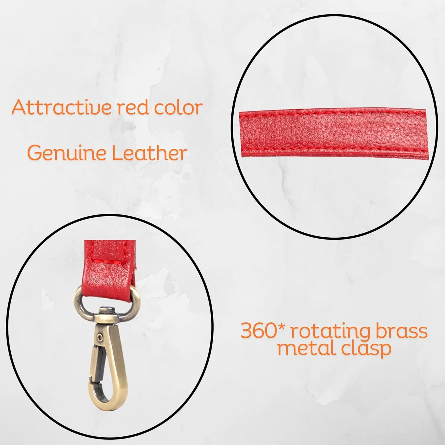 Womens Genuine Leather Purse Strap Replacement ~ Handle Shoulder Bag Strap 23.5 inch for Handbag Underarm Hobo