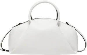 Women's Leather Satchel Handbag Pleated Design, Top Handle Purse with Shoulder Strap