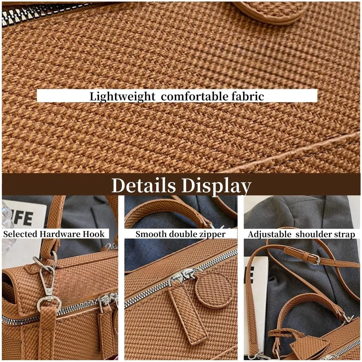 Women's PU Top-Handle Handbag with Detachable Strap – Versatile Crossbody and Shoulder Bag for Everyday Use
