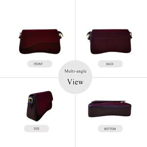 Women’s Suede Flap Shoulder Bag Small Trendy Saddle Crossbody Purses