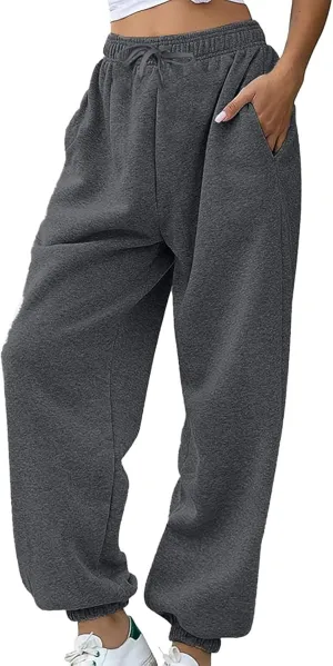 Womens Sweatpants High Waisted Baggy Sweatpants Joggers Sport Active Workout Jogger Pants with Pocket Trousers