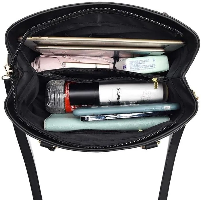 Womens Tote Fashionable Embroidery Bag Large Capacity Hand Shoulder Cross Body Bag With Zipper Ladies Messenger