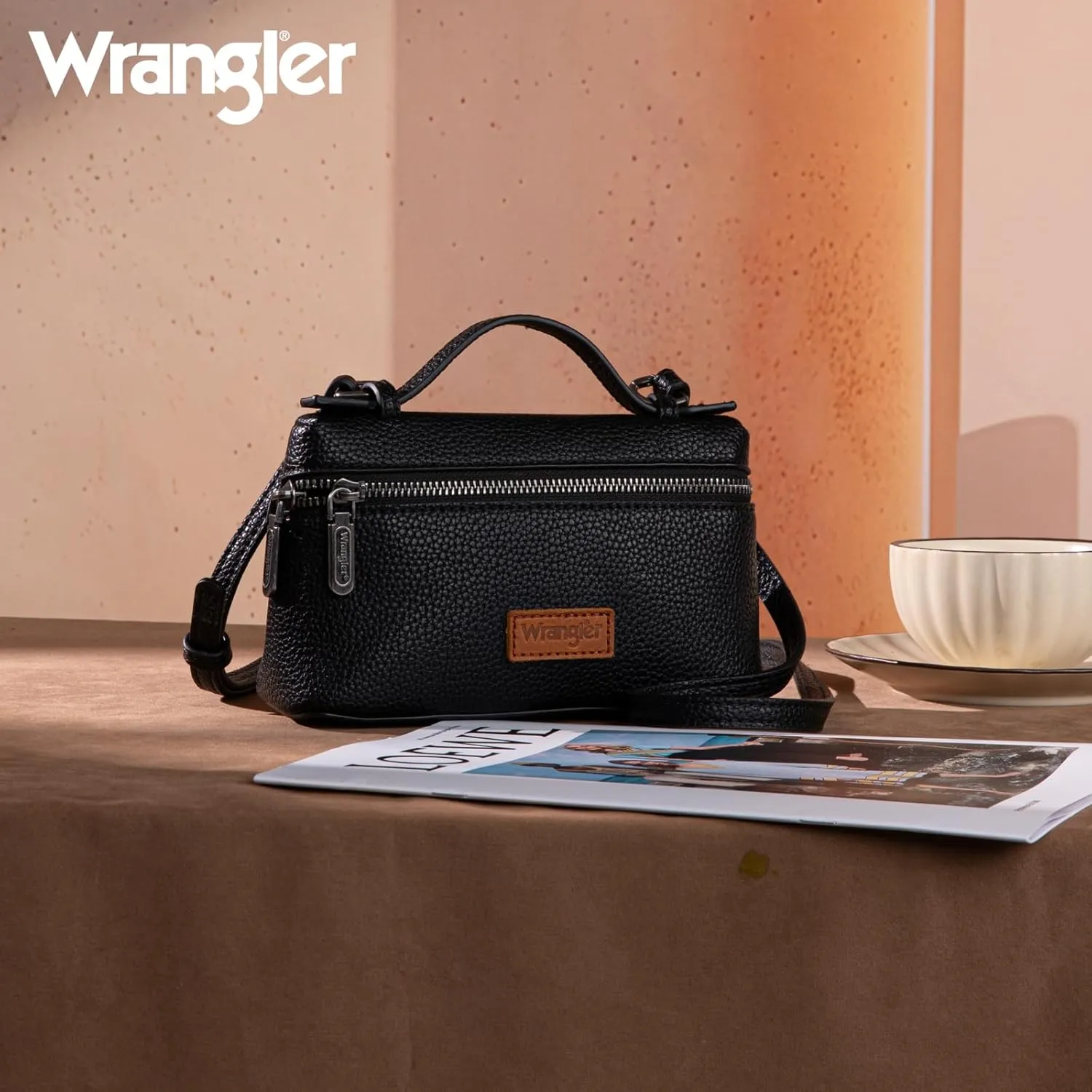 Wrangler Mini Crossbody Bag for Women Top-Handle Handbags Designer Shoulder Cute Purses Trendy