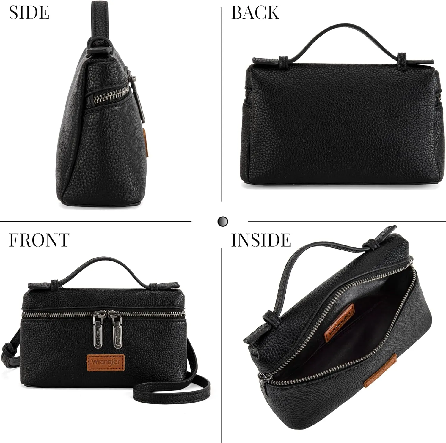 Wrangler Mini Crossbody Bag for Women Top-Handle Handbags Designer Shoulder Cute Purses Trendy