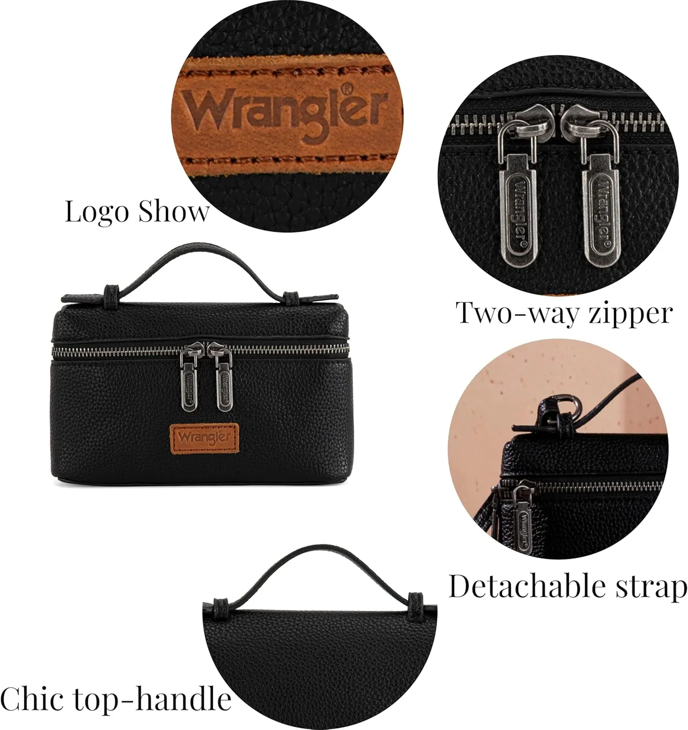 Wrangler Mini Crossbody Bag for Women Top-Handle Handbags Designer Shoulder Cute Purses Trendy