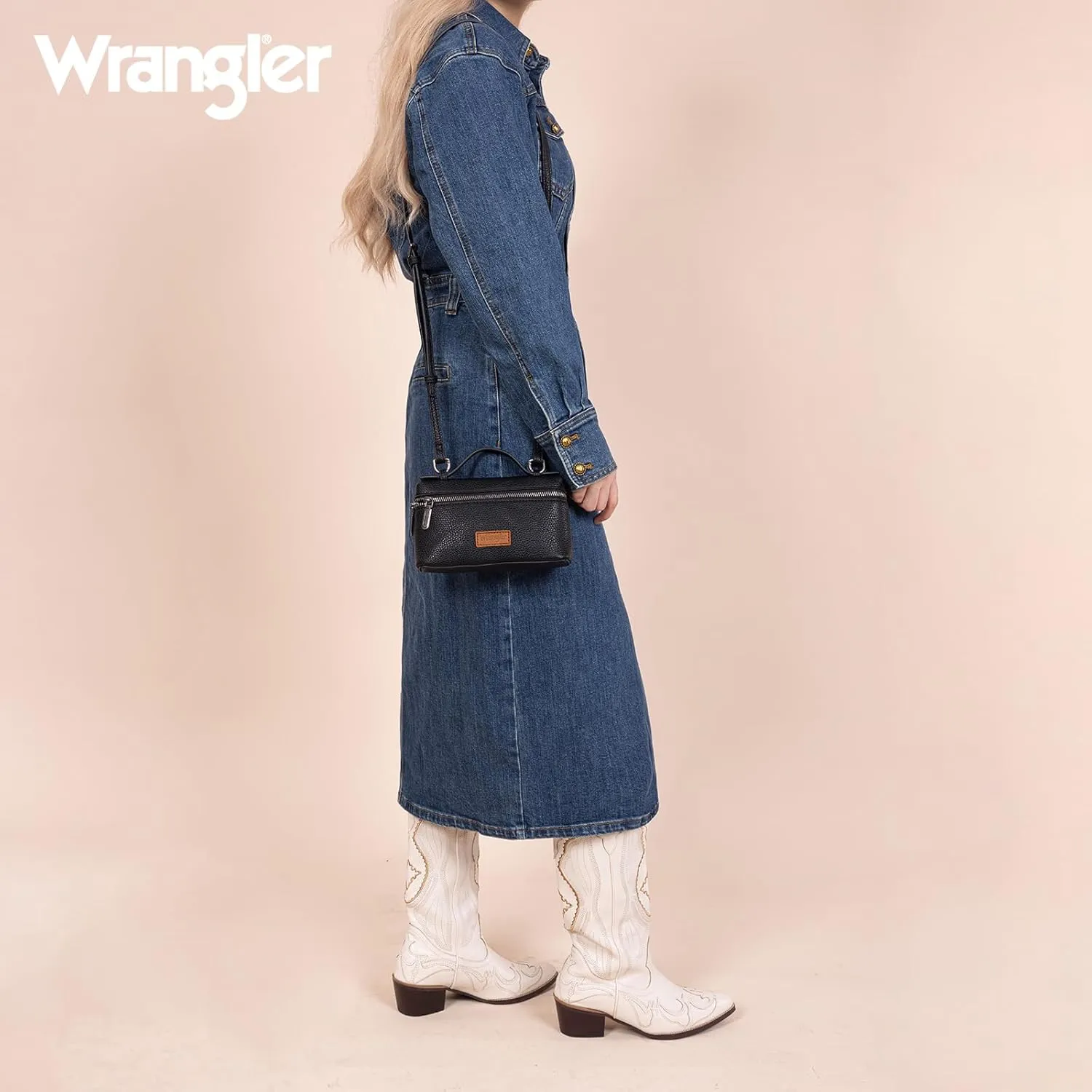 Wrangler Mini Crossbody Bag for Women Top-Handle Handbags Designer Shoulder Cute Purses Trendy