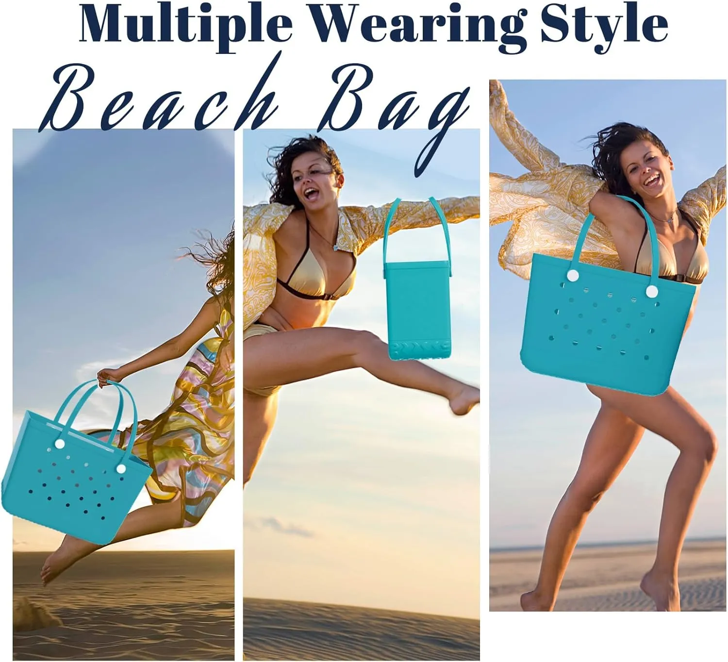 X-Large Rubber Tote Bag Waterproof Beach Washable Handbag Storage Bags Durable Modern Travel SportsTote Bag