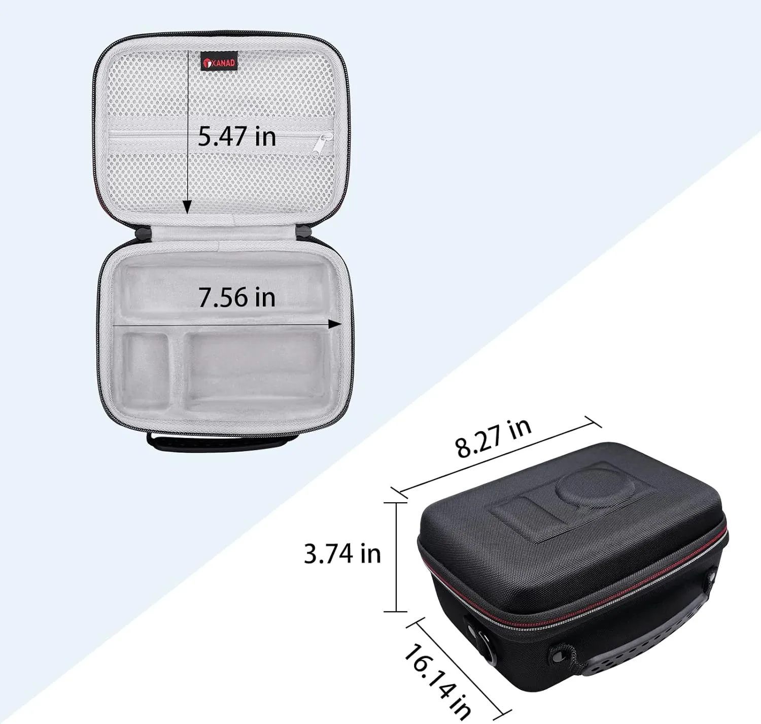 XANAD Hard Case for Sony Alpha ZV-E10/ZV-E10L/ ZV-1/ZV-1F Camera Vlogger Accessory Kit Tripod (GP-VPT2 BT) and Microphone - Carrying Storage Bag