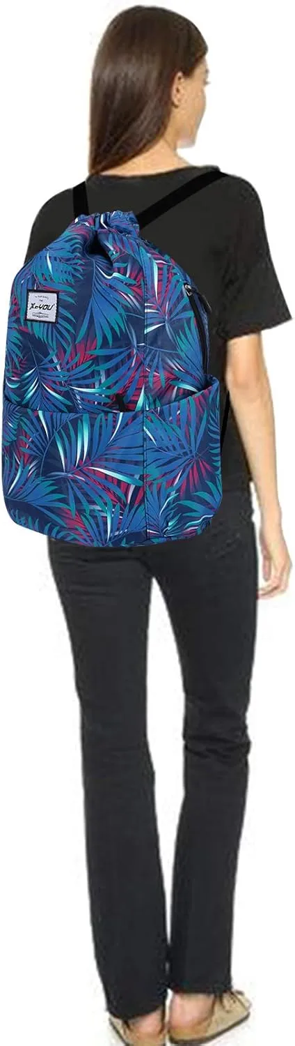 XEYOU Drawstring Sports Backpack Lightweight Gym Yoga Sackpack Shoulder Rucksack Casual Outdoor Daypack for Women and Men