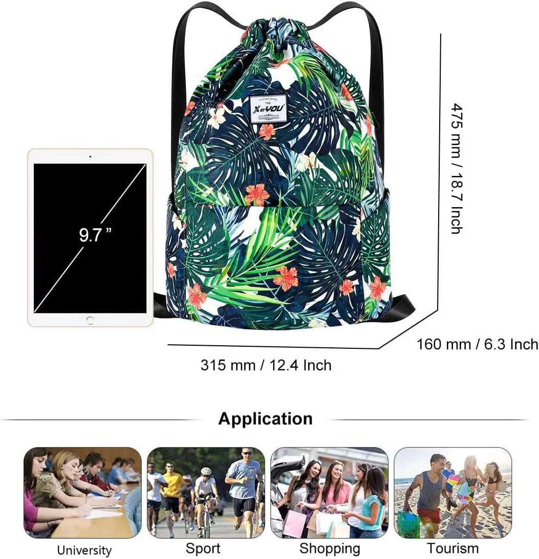 XEYOU Drawstring Sports Backpack Lightweight Gym Yoga Sackpack Shoulder Rucksack Casual Outdoor Daypack for Women and Men