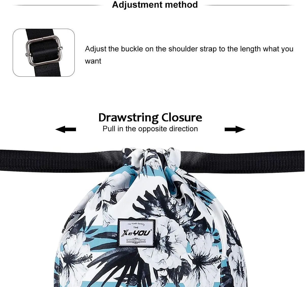 XEYOU Drawstring Sports Backpack Lightweight Gym Yoga Sackpack Shoulder Rucksack Casual Outdoor Daypack for Women and Men
