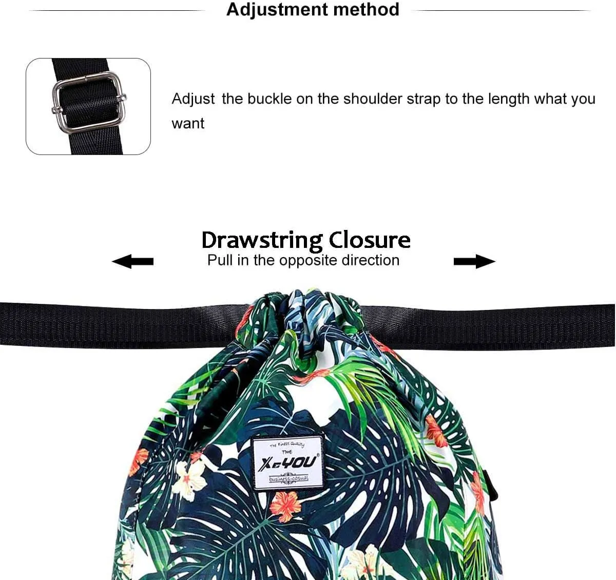 XEYOU Drawstring Sports Backpack Lightweight Gym Yoga Sackpack Shoulder Rucksack Casual Outdoor Daypack for Women and Men
