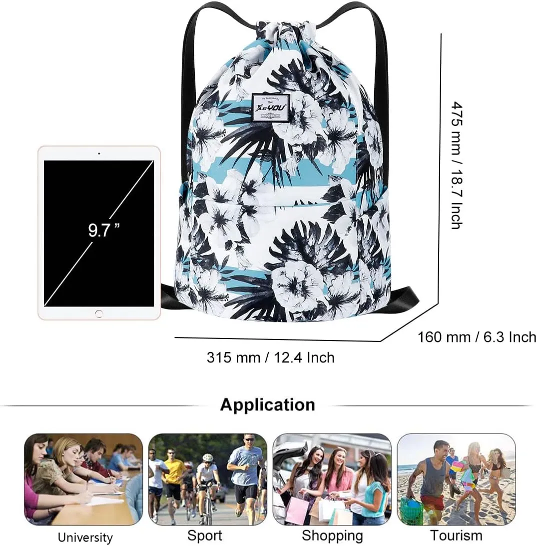 XEYOU Drawstring Sports Backpack Lightweight Gym Yoga Sackpack Shoulder Rucksack Casual Outdoor Daypack for Women and Men