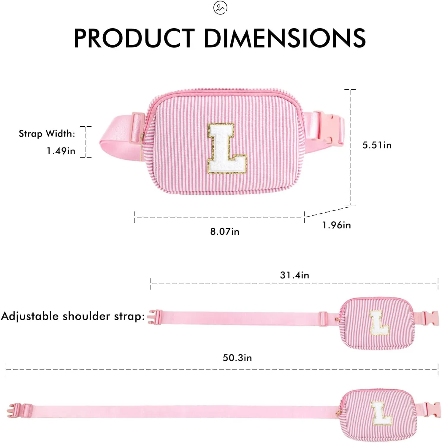 YOOLIFE Cross Body Bag for Girls Belt Bag for Women - Fanny Pack for Kids Teen, Crossbody Bag for Women Trendy Everywhere Belt Bag Fashion Monogrammed Crossbody Bag Waist Packs | Cool Gifts Purple S