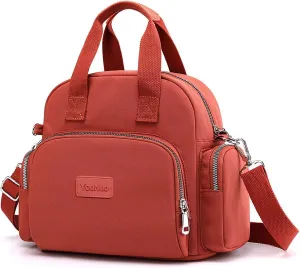 YouNuo Women Shoulder Handbag, Convertible Backpack Purse, Multipurpose Nylon Crossbody Purse, Ladies Multi Pocket Tote