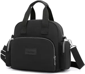 YouNuo Women Shoulder Handbag, Convertible Backpack Purse, Multipurpose Nylon Crossbody Purse, Ladies Multi Pocket Tote