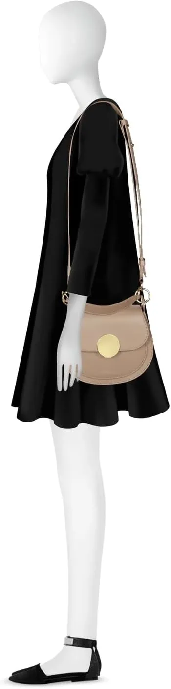 Yucca Soho Leather Top-Handle Shoulder Bag, 7.9 x 6.7 x 2.4 inches