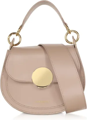 Yucca Soho Leather Top-Handle Shoulder Bag, 7.9 x 6.7 x 2.4 inches