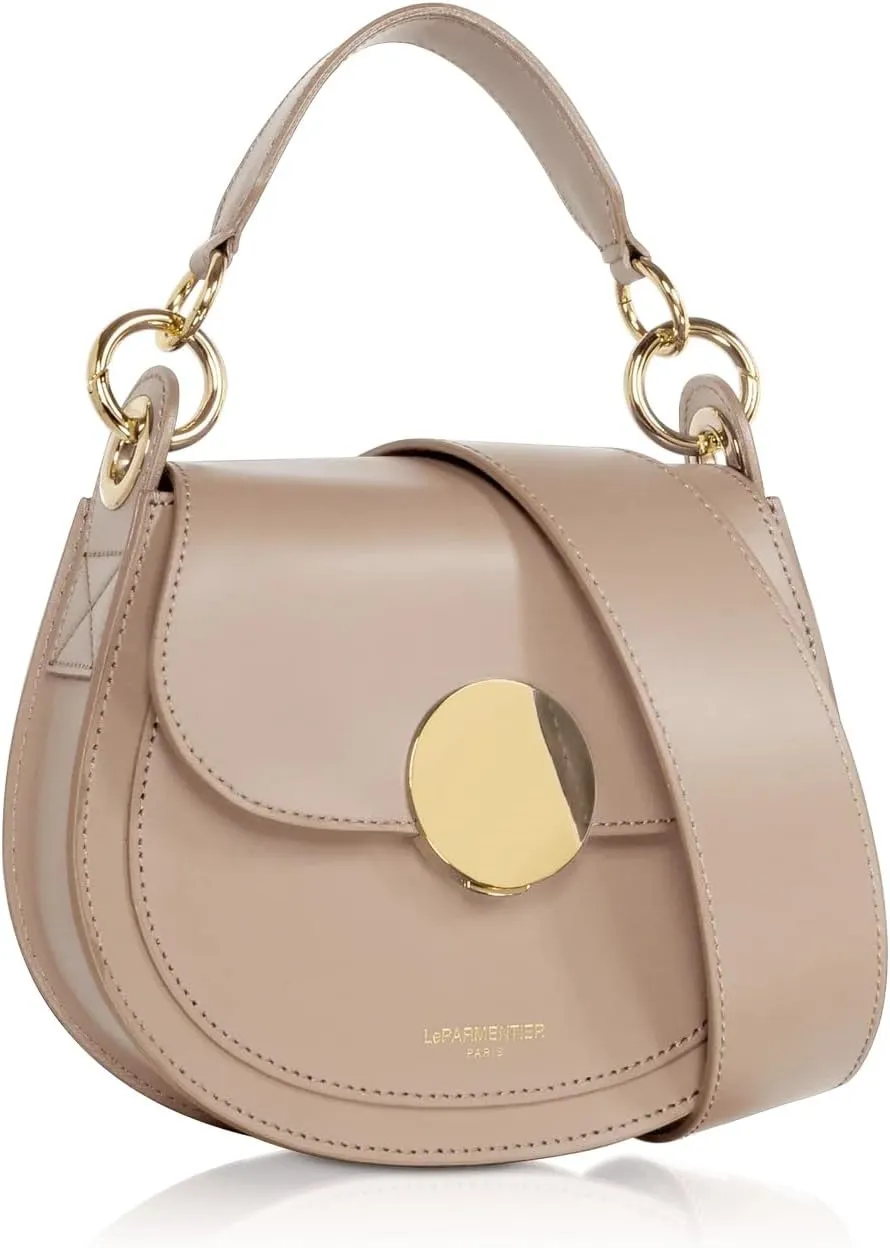 Yucca Soho Leather Top-Handle Shoulder Bag, 7.9 x 6.7 x 2.4 inches