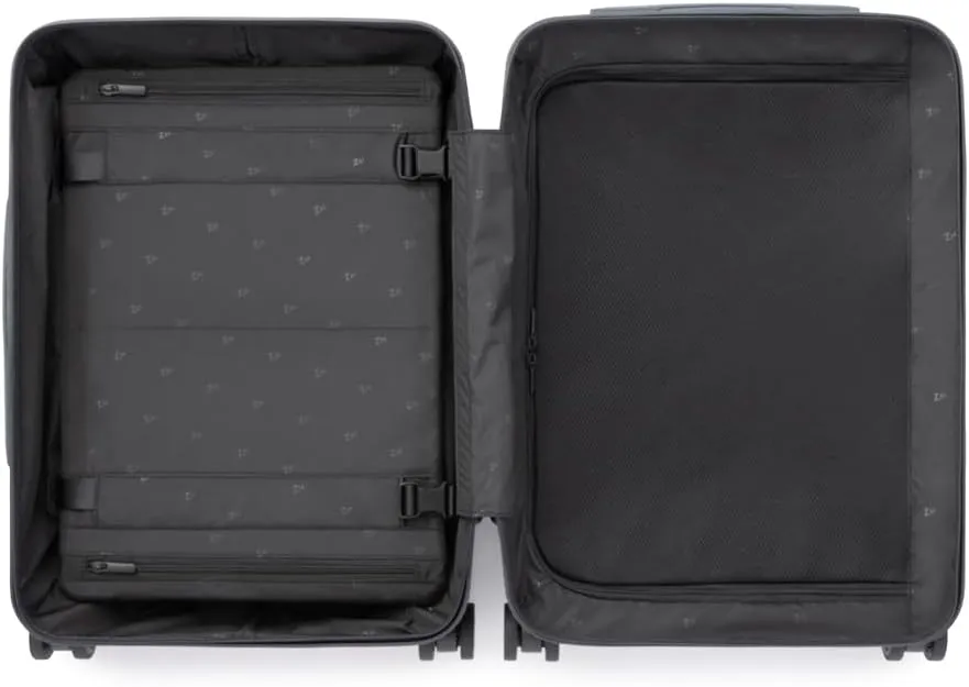 ZERO Halliburton Classic Lightweight 4.0 Continental Carry-On, 22-Inch Hardside, Four Dual Spinner Wheels, TSA Accepted Lock, Telescoping Pull Handle, 37L, Gloss Finish- Crme