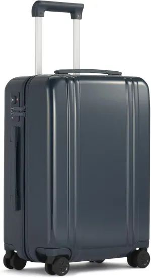 ZERO Halliburton Classic Lightweight 4.0 Continental Carry-On, 22-Inch Hardside, Four Dual Spinner Wheels, TSA Accepted Lock, Telescoping Pull Handle, 37L, Gloss Finish- Navy