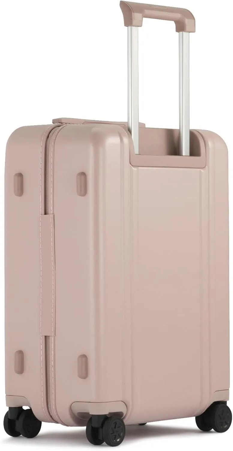 ZERO Halliburton Classic Lightweight 4.0 Continental Carry-On, 22-Inch Hardside, Four Dual Spinner Wheels, TSA Accepted Lock, Telescoping Pull Handle, 37L, Matte Finish- Pink