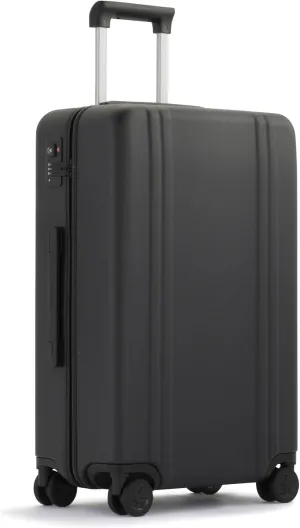 ZERO Halliburton Classic Lightweight 4.0 Medium Hardside Travel Case, 26-Inch, Four Dual Spinner Wheels, TSA Accepted Lock, Telescoping Pull Handle, 60L, Matte Finish- Black