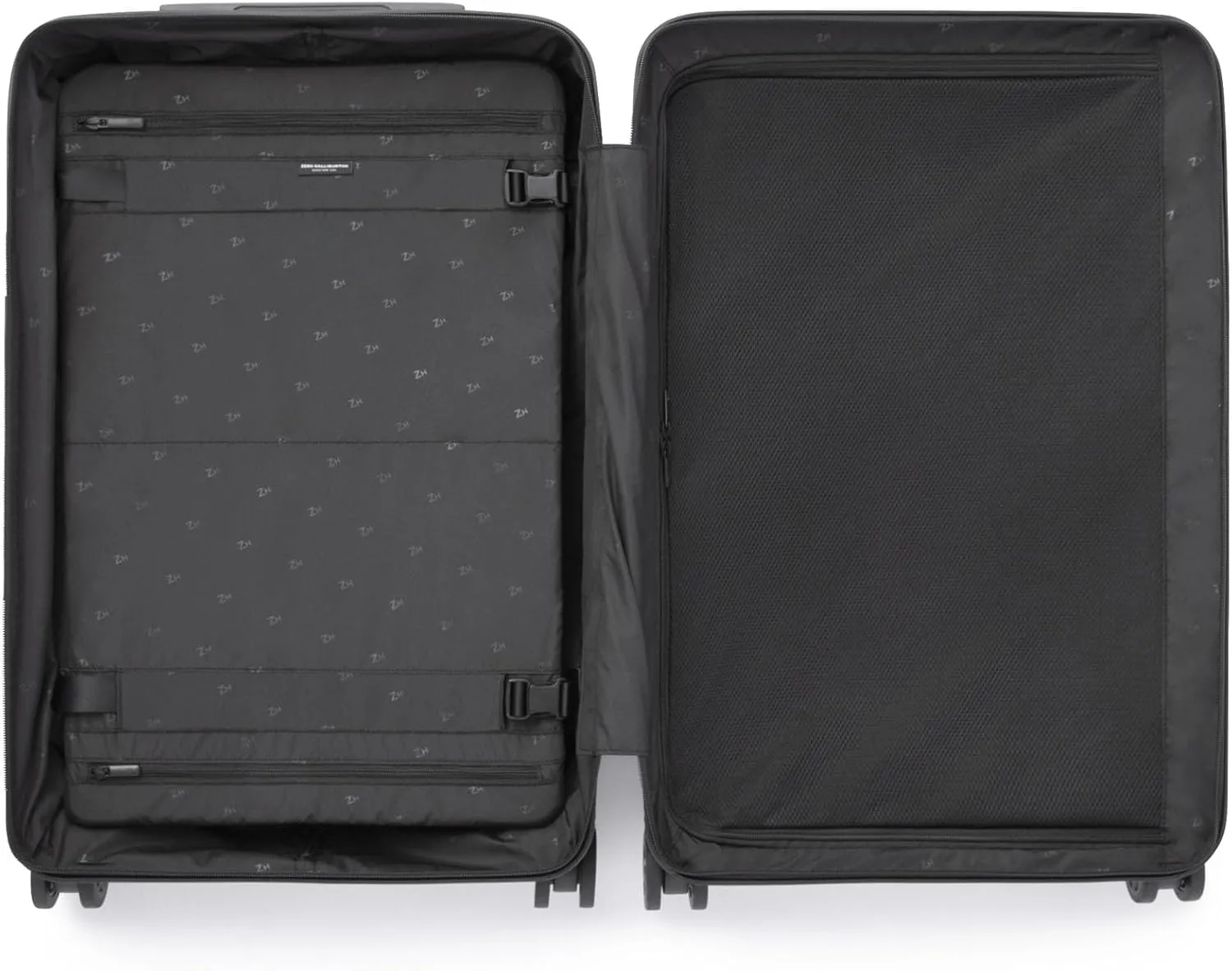 ZERO Halliburton Classic Lightweight 4.0 Medium Hardside Travel Case, 26-Inch, Four Dual Spinner Wheels, TSA Accepted Lock, Telescoping Pull Handle, 60L, Matte Finish- Black