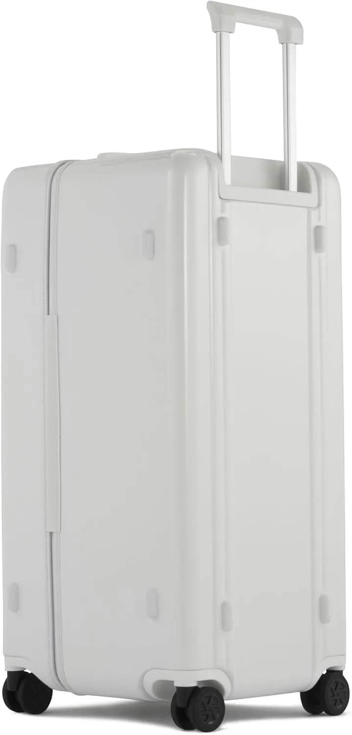 ZERO Halliburton Classic Lightweight 4.0 Rolling Trunk Large, Hardside 31-Inch, 4 Dual Spinner Wheels, Telescoping Handle, Front & Side Handles, TSA Accepted Lock, 99L, Gloss Finish- White